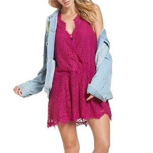 24hrSale🎉 Free People Pink Lace Mini Dress